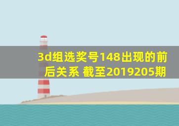 3d组选奖号148出现的前后关系 截至2019205期